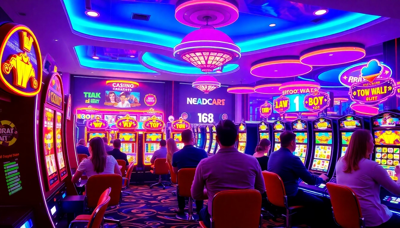 Experience thrilling gameplay with slot gacor machines offering exciting jackpots in a lively casino environment.