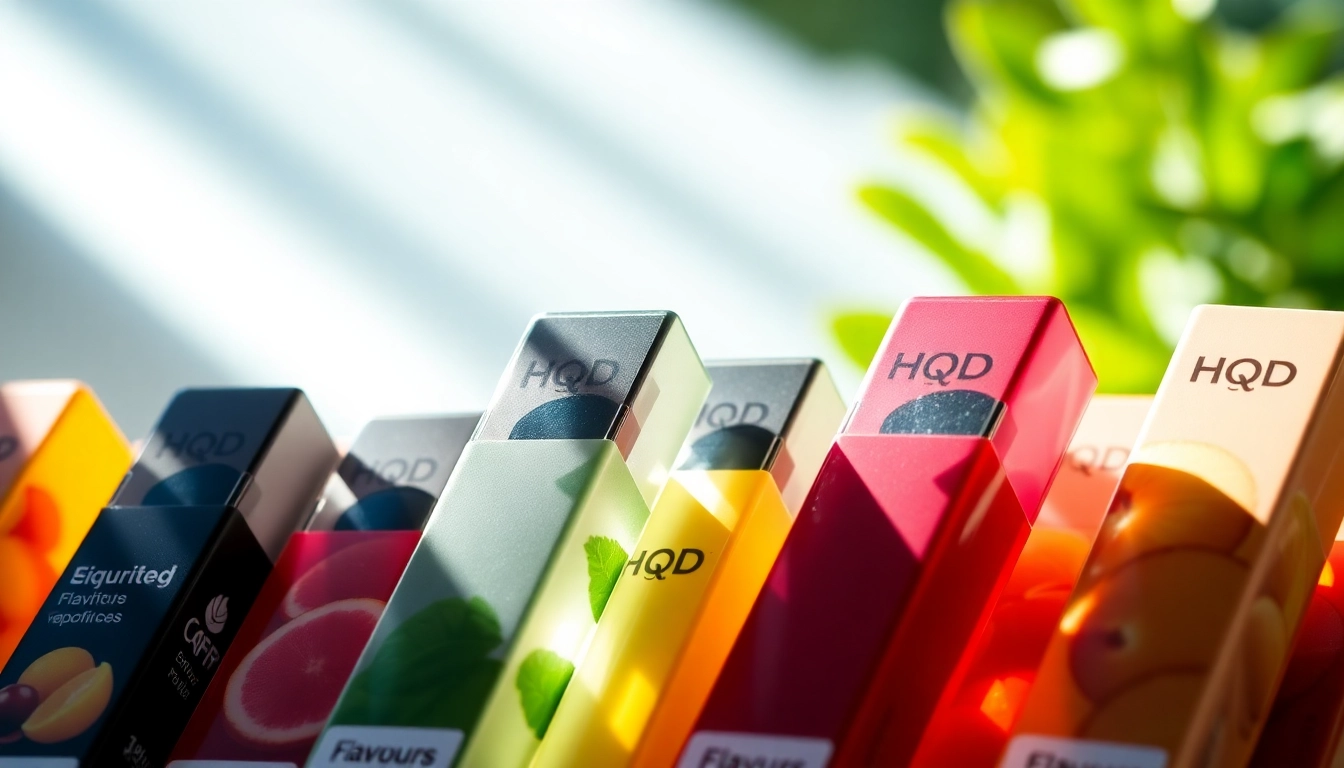 Experience HQD Pods in various flavors, beautifully presented with branded packaging for ultimate vaping pleasure.