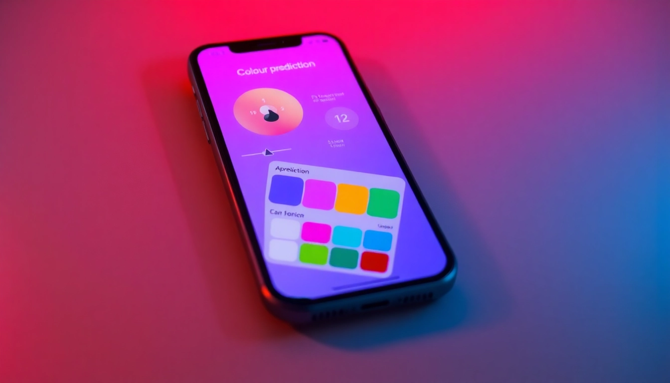 Engage with our colour prediction app featuring a colorful and interactive interface for mobile users.