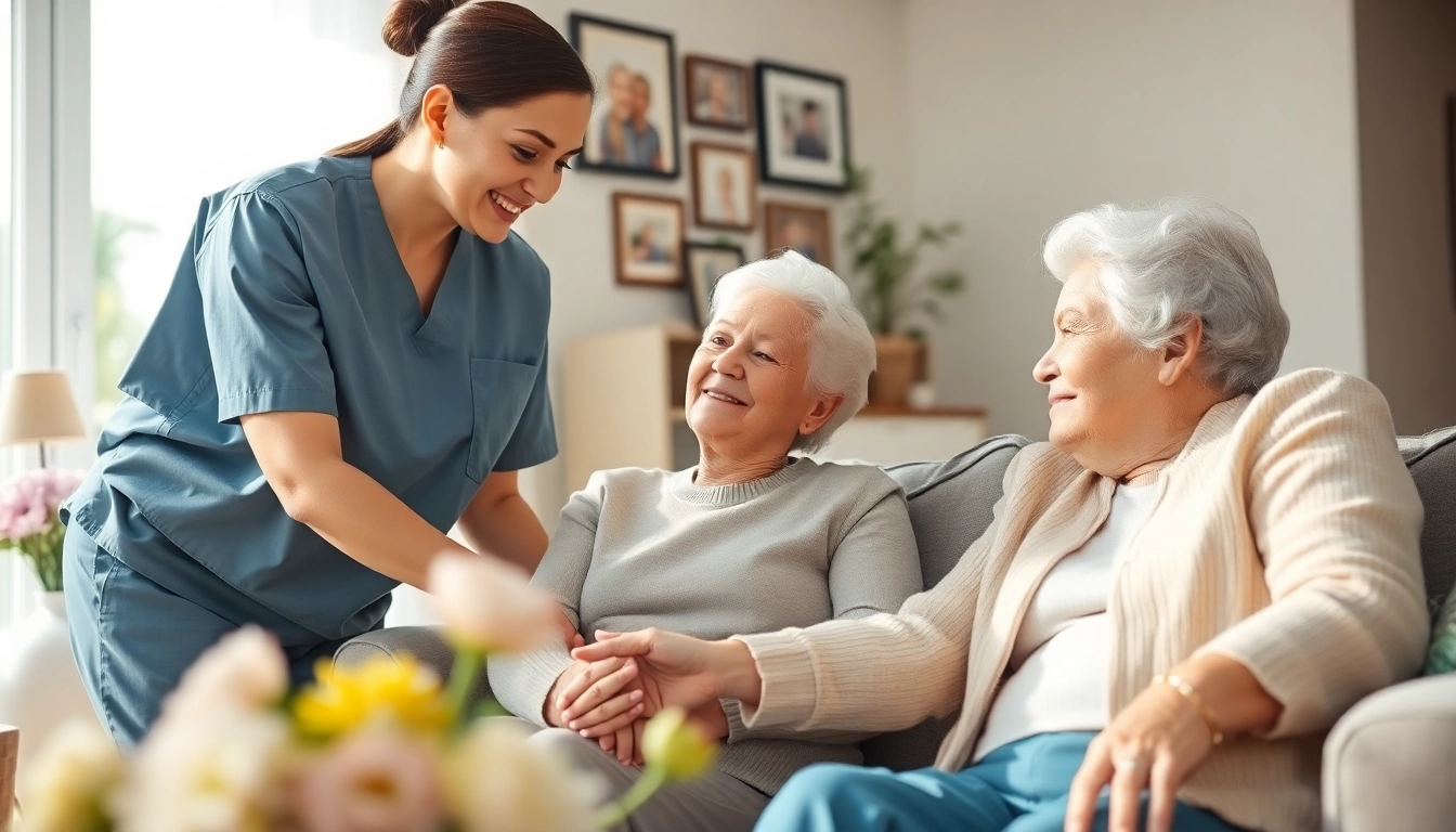 Senior caregivers Austin TX providing compassionate support to an elderly couple at home.