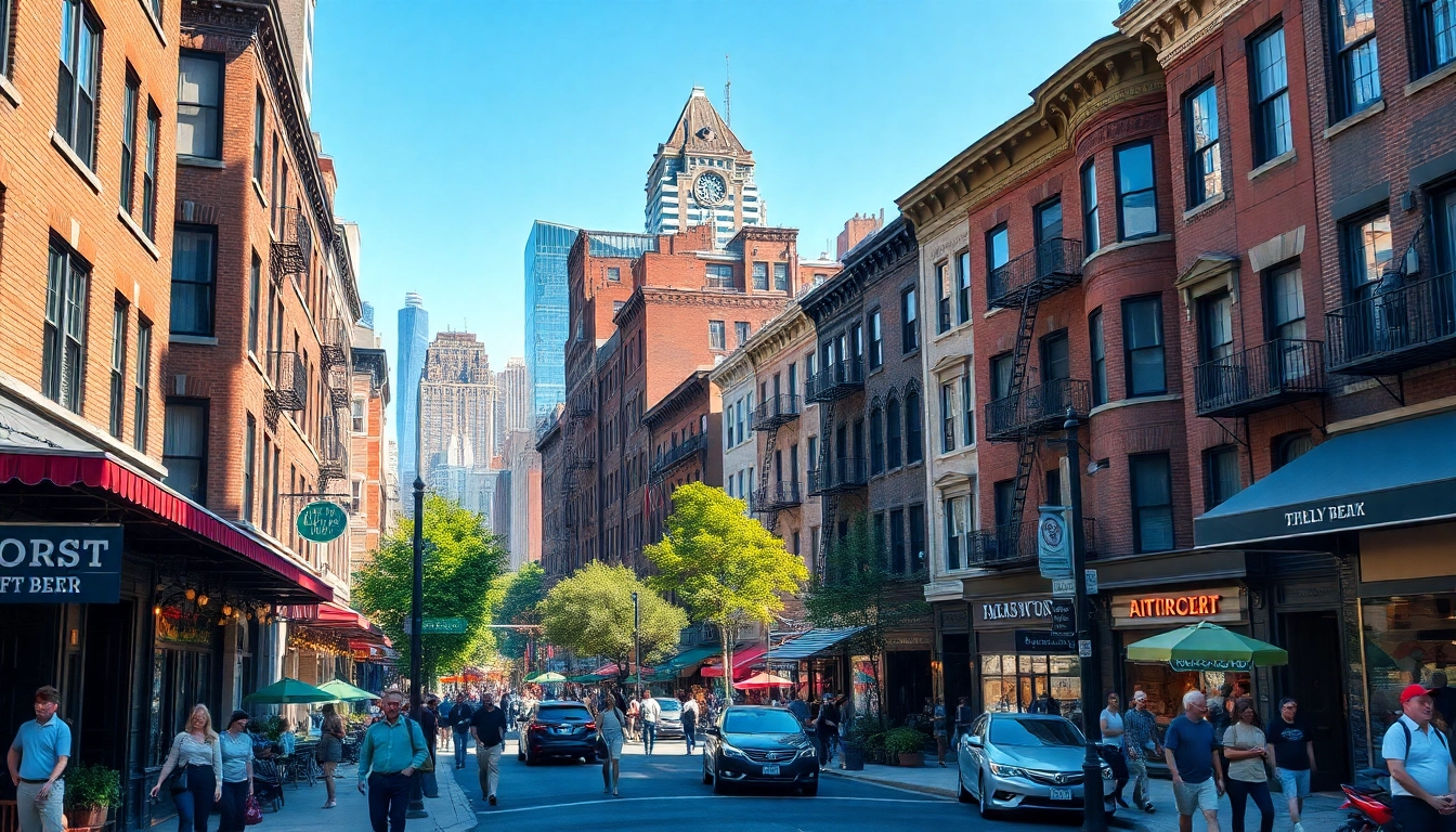 Experience the vibrant lifestyle in Downtown Jersey City with lively restaurants and scenic views.