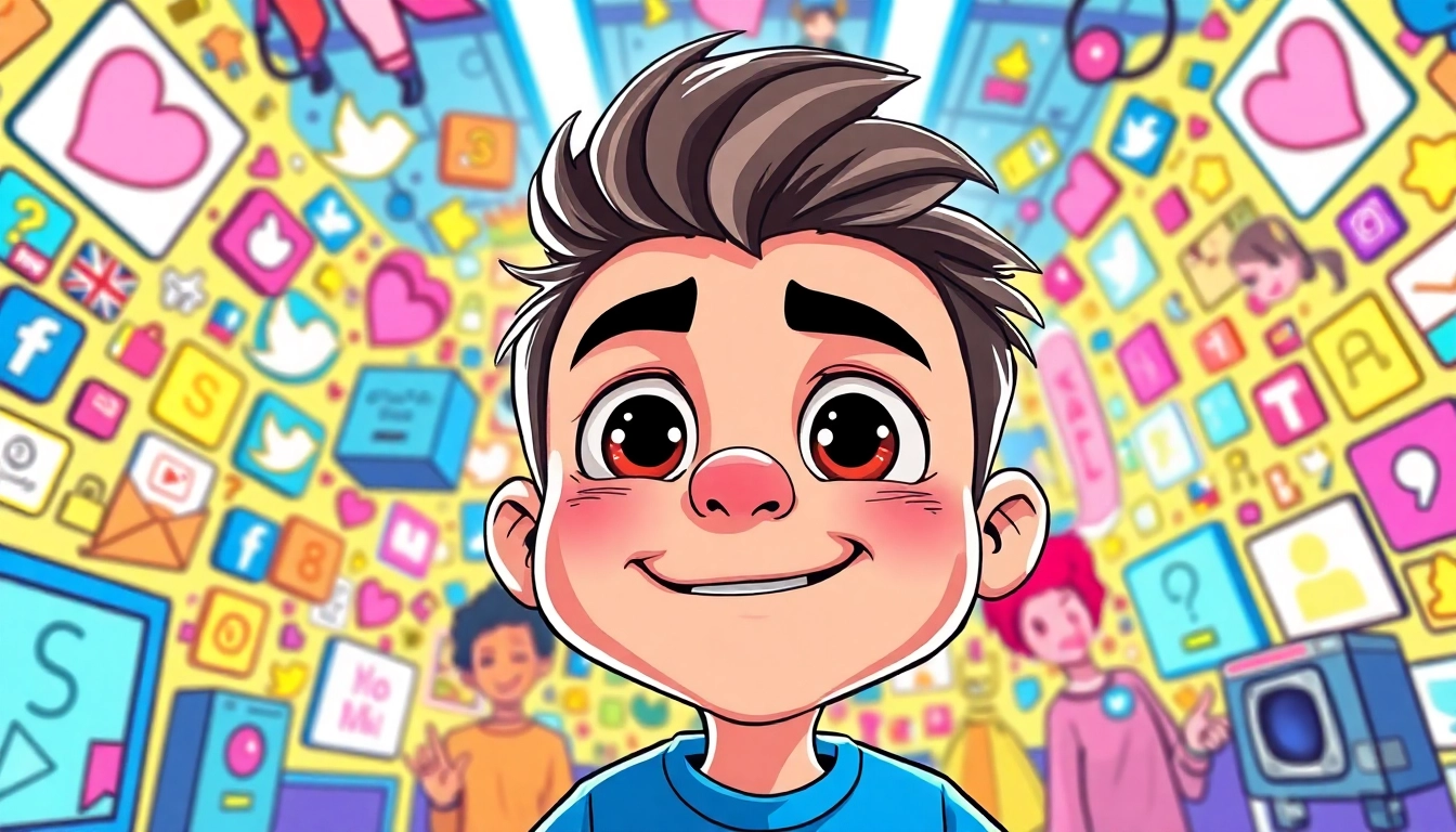 Quandale Dingle meme character in a vibrant digital setting depicting internet culture.