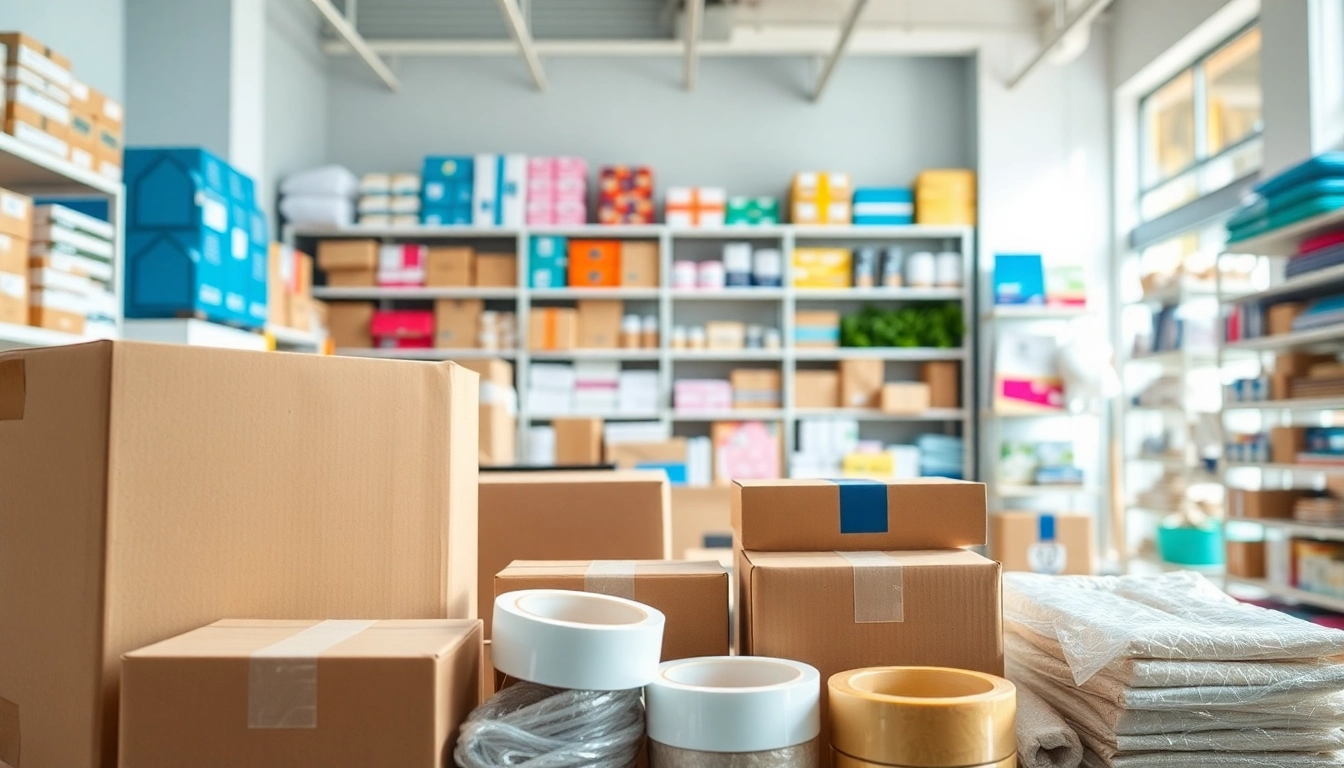 Packaging solutions showcased in a modern store with vibrant colors and inviting displays.