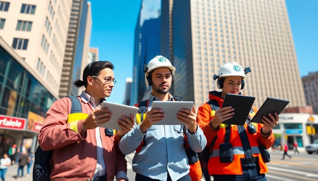 Receiving real-time safety alerts with a responsive team in a busy urban environment.