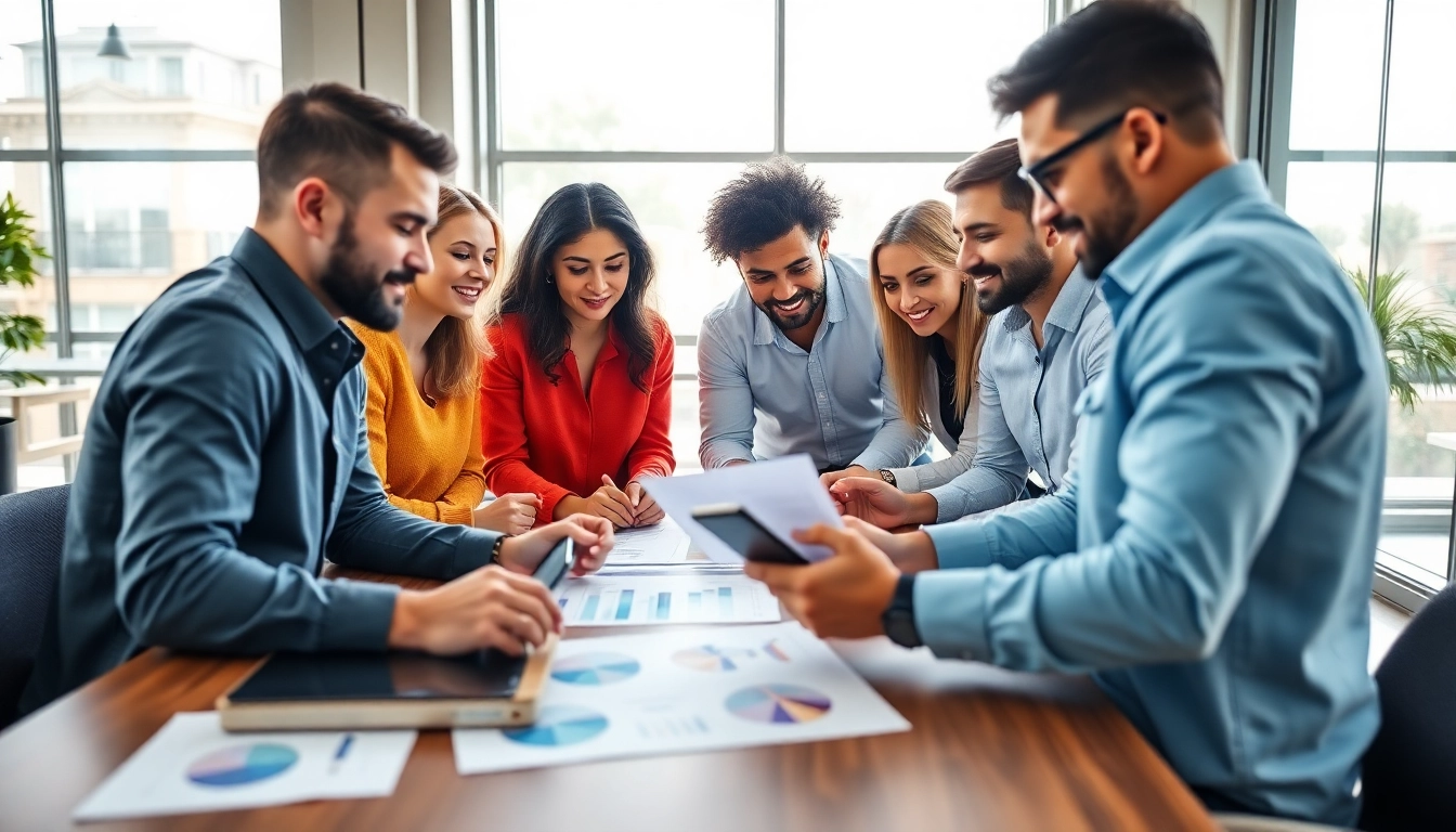 Illustration of a diverse group of entrepreneurs collaborating on a Small Business Membership Plan.