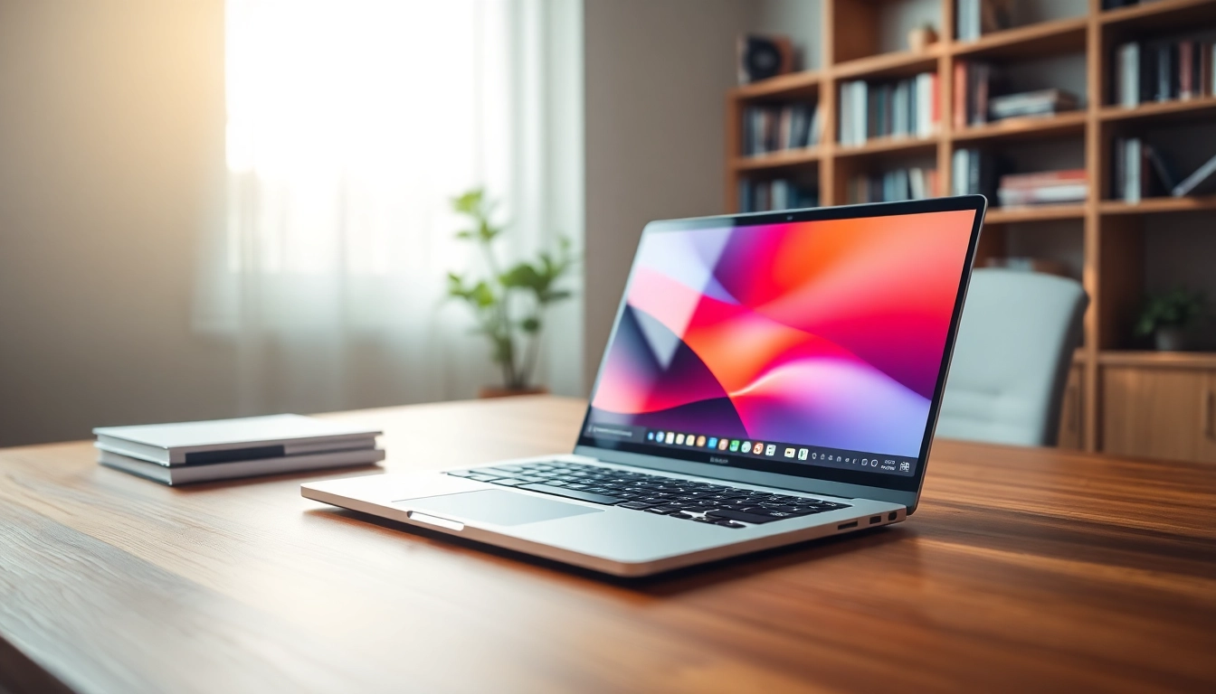 Investiga laptops huawei con enfoque en el diseño elegante y moderno del dispositivo.