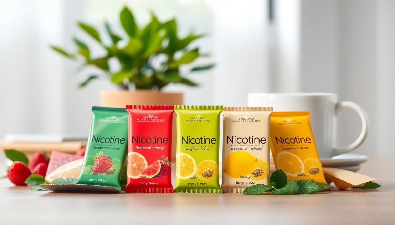 What are nicotine pouches displayed in vibrant colors, highlighting their variety and appeal.