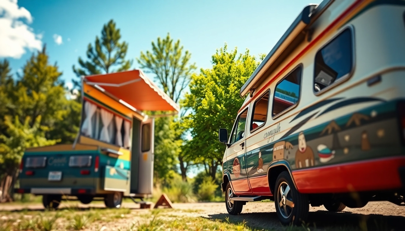 Experience the charm of JRP Campers with a uniquely customized van in a natural setting.