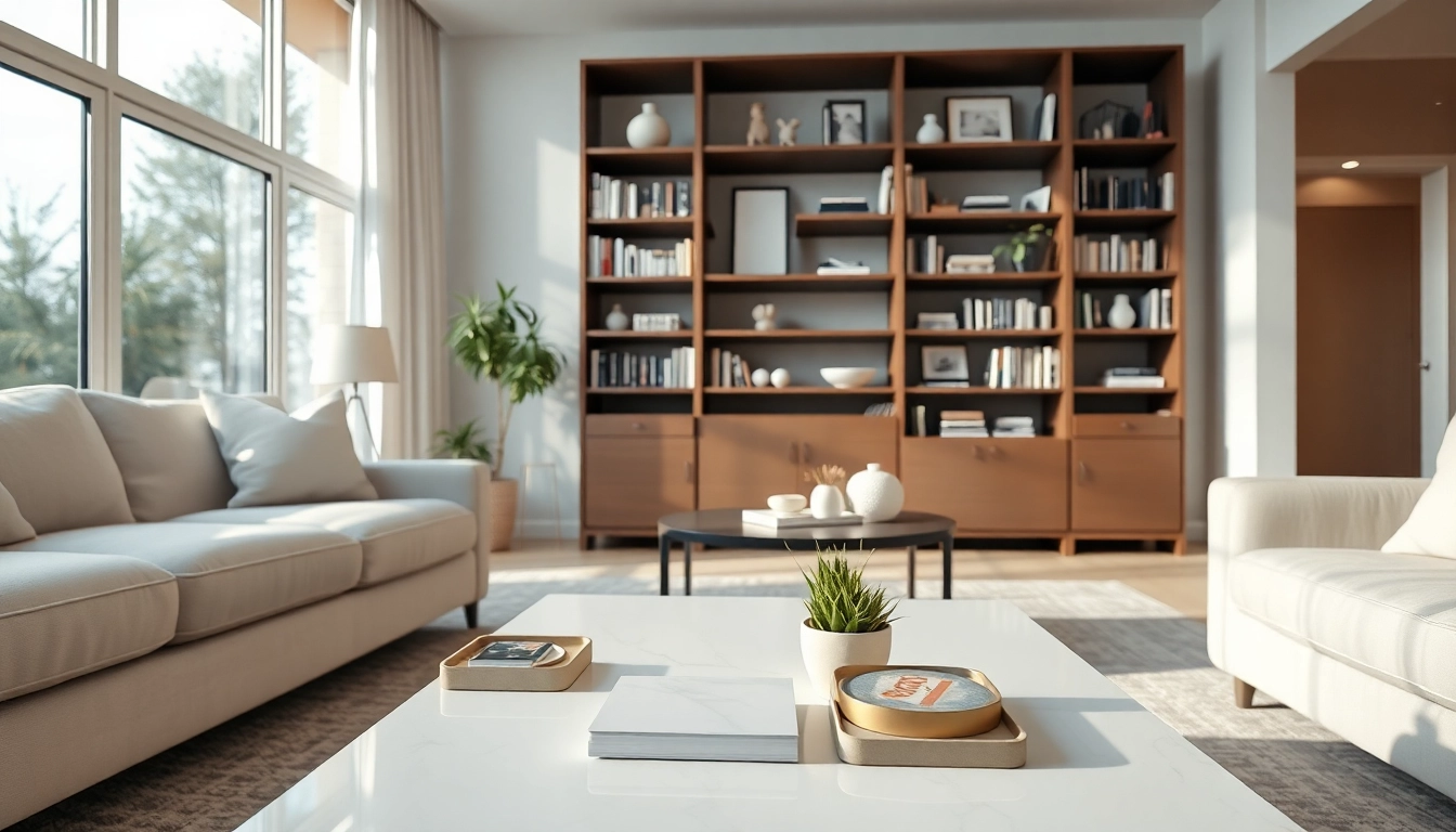 House organizer Alpharetta showcases a stylish and clutter-free living room with elegant decor.