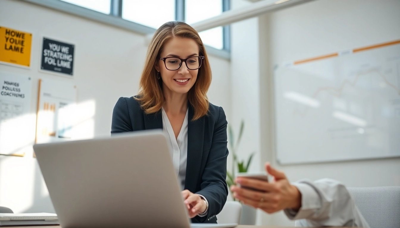 Enhance your business coaching service with a focused coaching session in a professional setting.