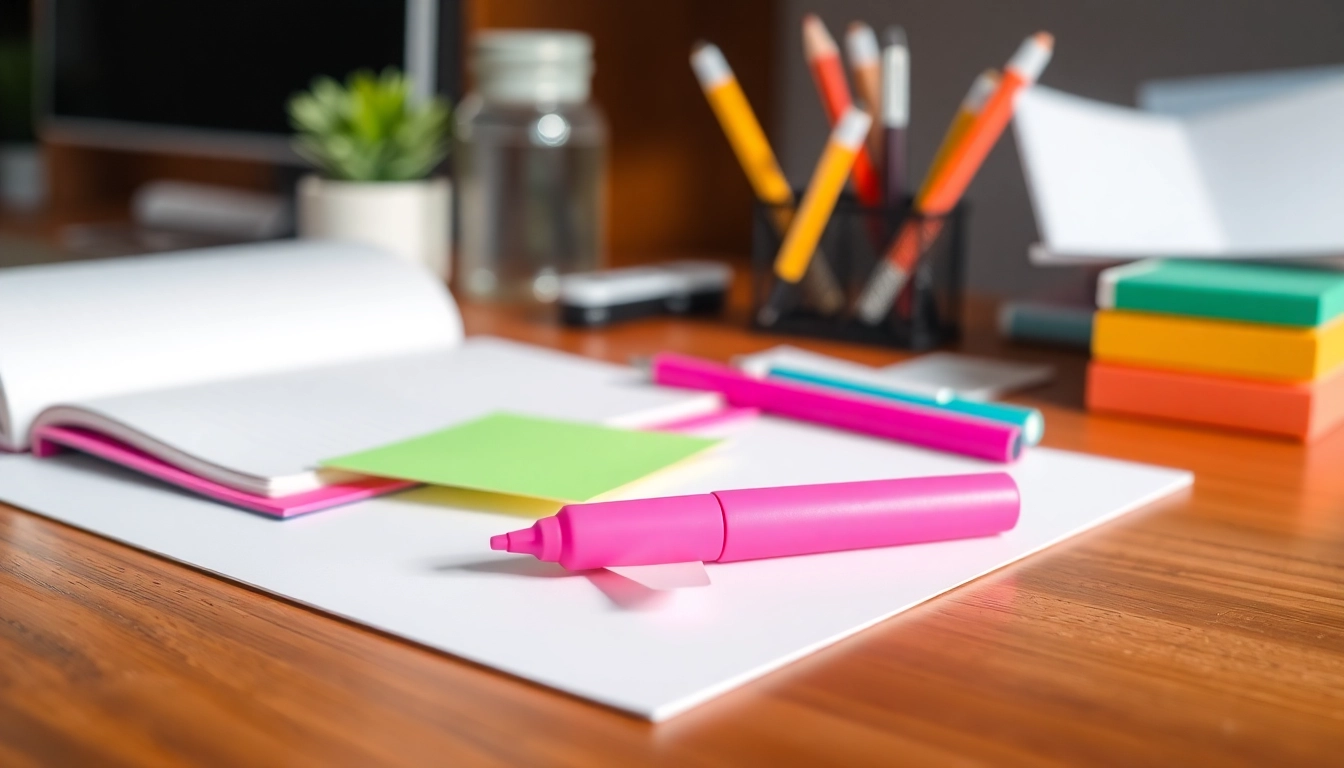 Use a pink highlighter pen to enhance your notes with vibrant color and clarity.