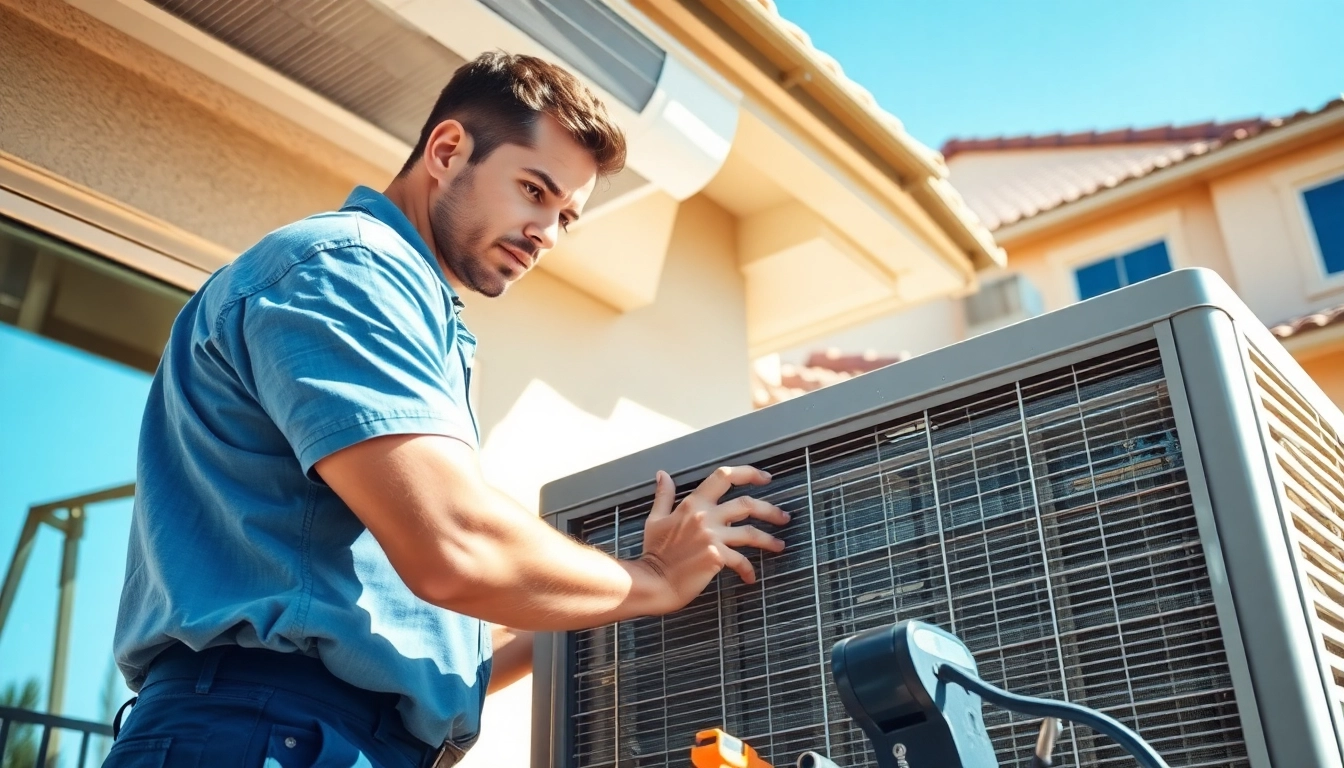 Efficient AC repair Glendale AZ service performed by a professional technician in a residential setting.