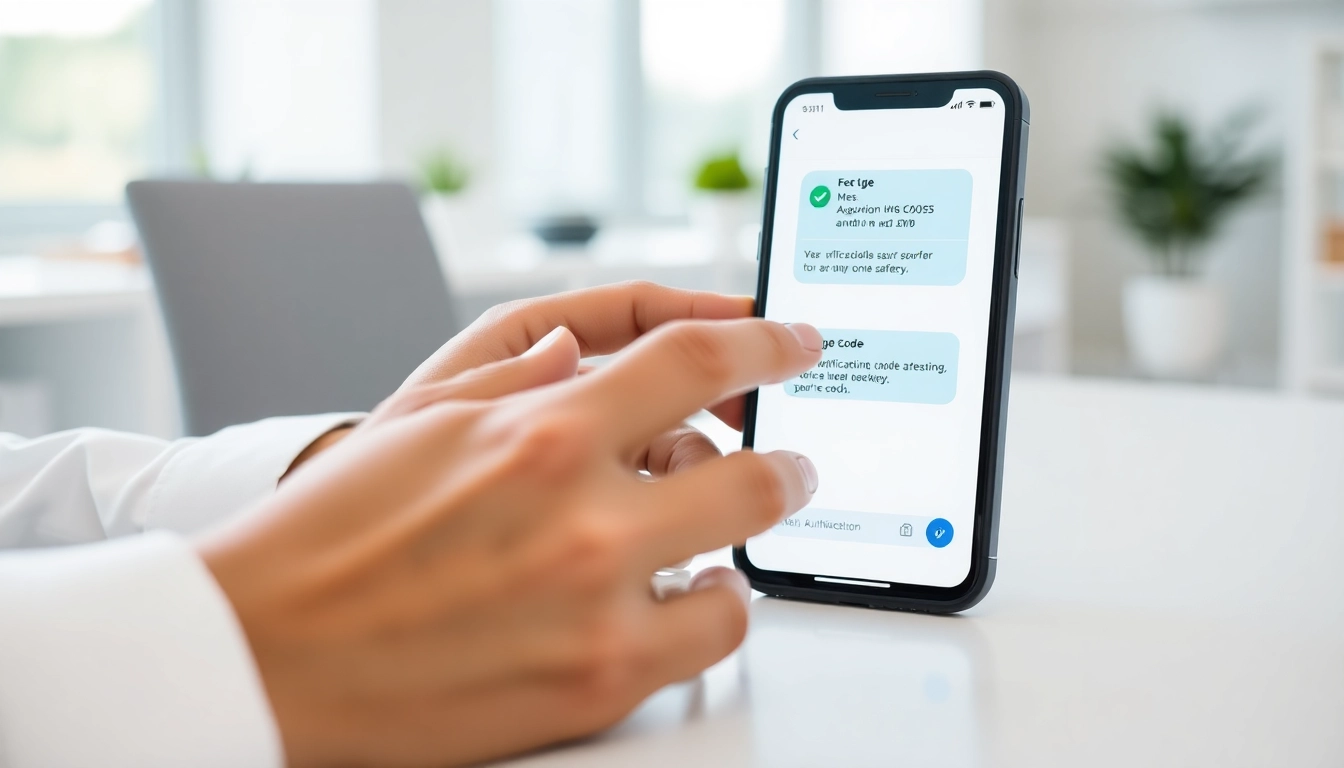 Secure sms pva login with smartphone verification codes in a modern workspace.