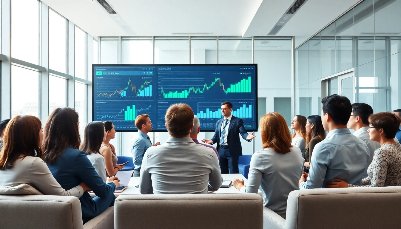 Engaged team at Claymore Partners analyzing financial strategies in a modern office