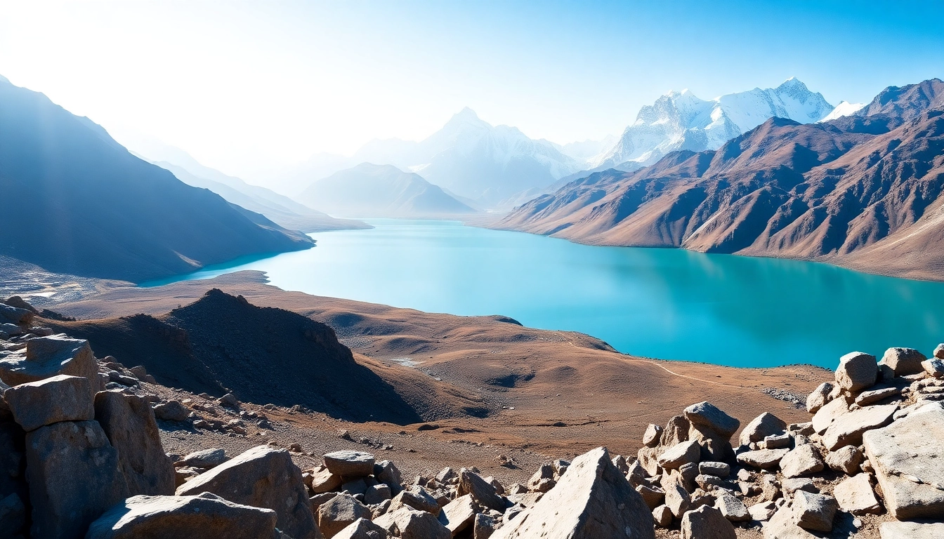 Experience the breathtaking Everest Base Camp via Gokyo Lakes Trek with stunning views of turquoise lakes and high peaks.
