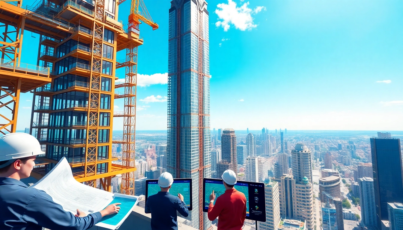 Engage and play sim tower with an exciting digital skyscraper construction scene.