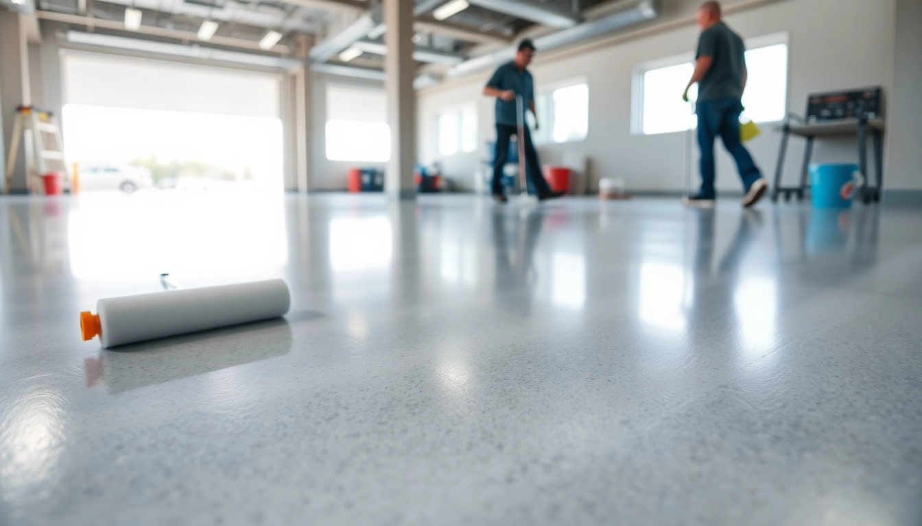 Concrete Coatings Minneapolis showcased with newly applied floor coating in commercial space.