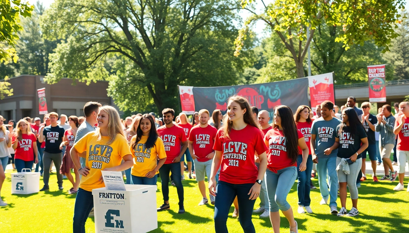 Students from the deadliest fraternty actively participate in a fundraising event, showcasing community spirit.