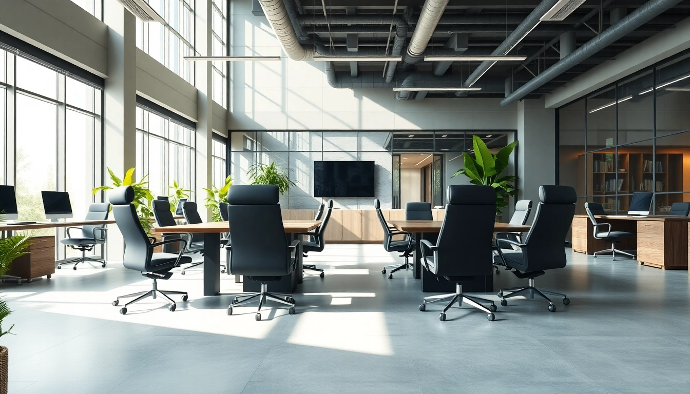 Achat de bureaux moderne dans un environnement lumineux et professionnel avec des espaces de travail confortables.