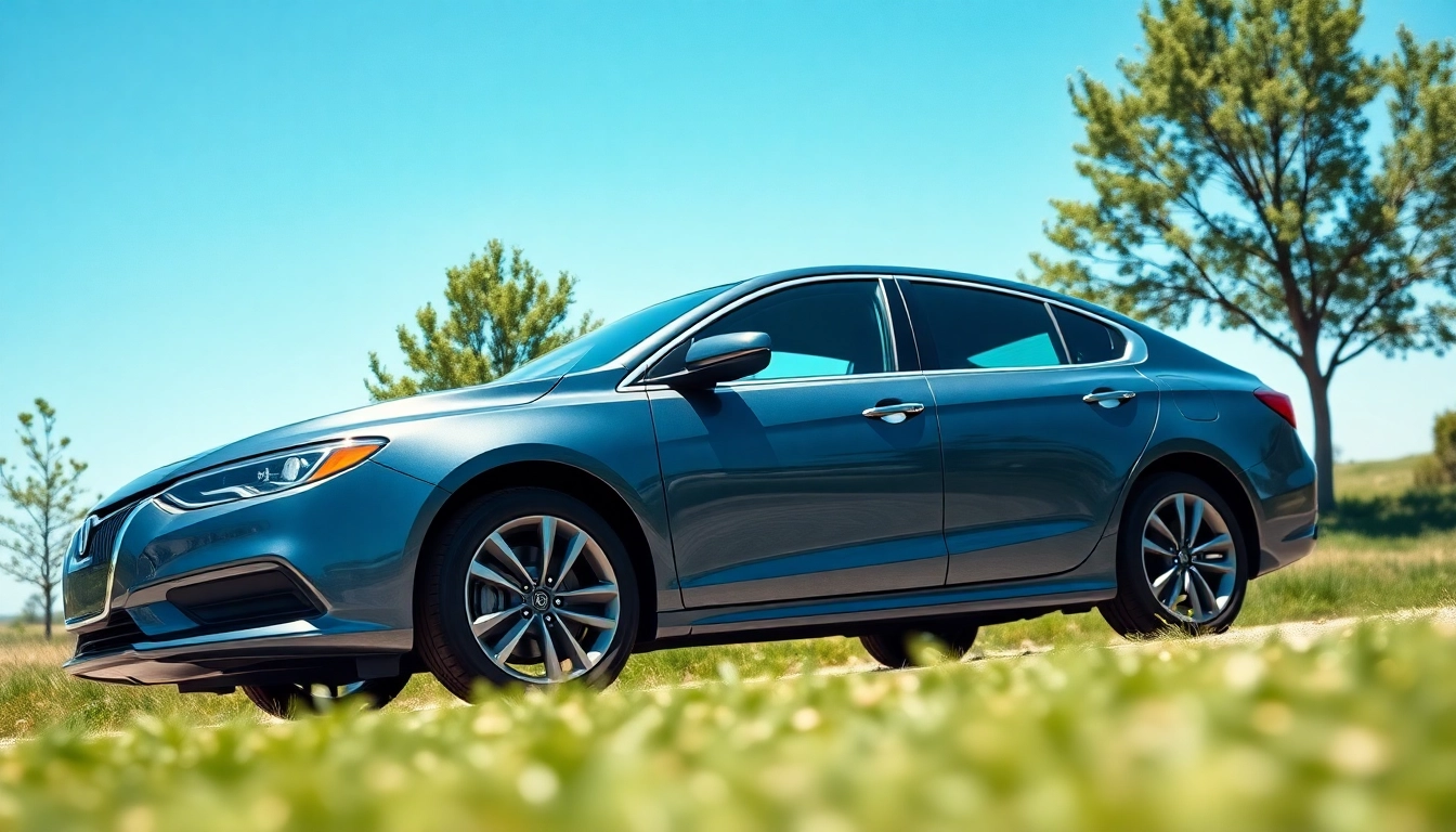 Discover a reliable used car for sale in a scenic outdoor setting, highlighting its sleek design.
