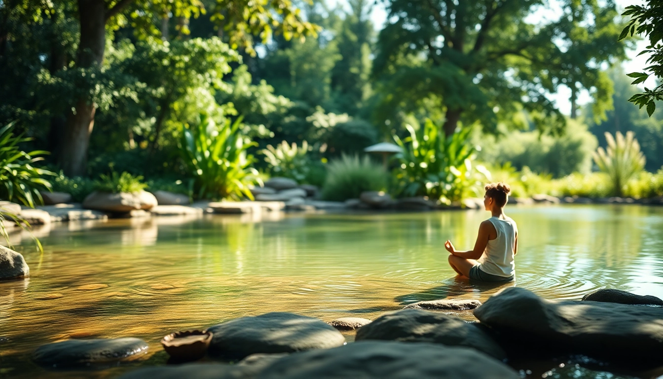 Heilfasten im Wellness-Retreat zeigt die Harmonie von Körper und Geist in der Natur.