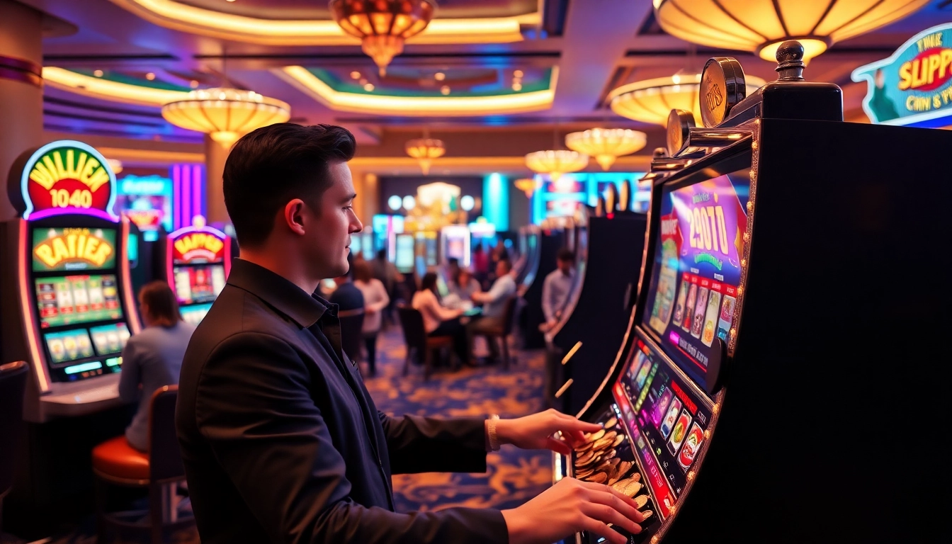Witness the excitement of winning at TPower casino with vibrant lights and engaging gameplay.