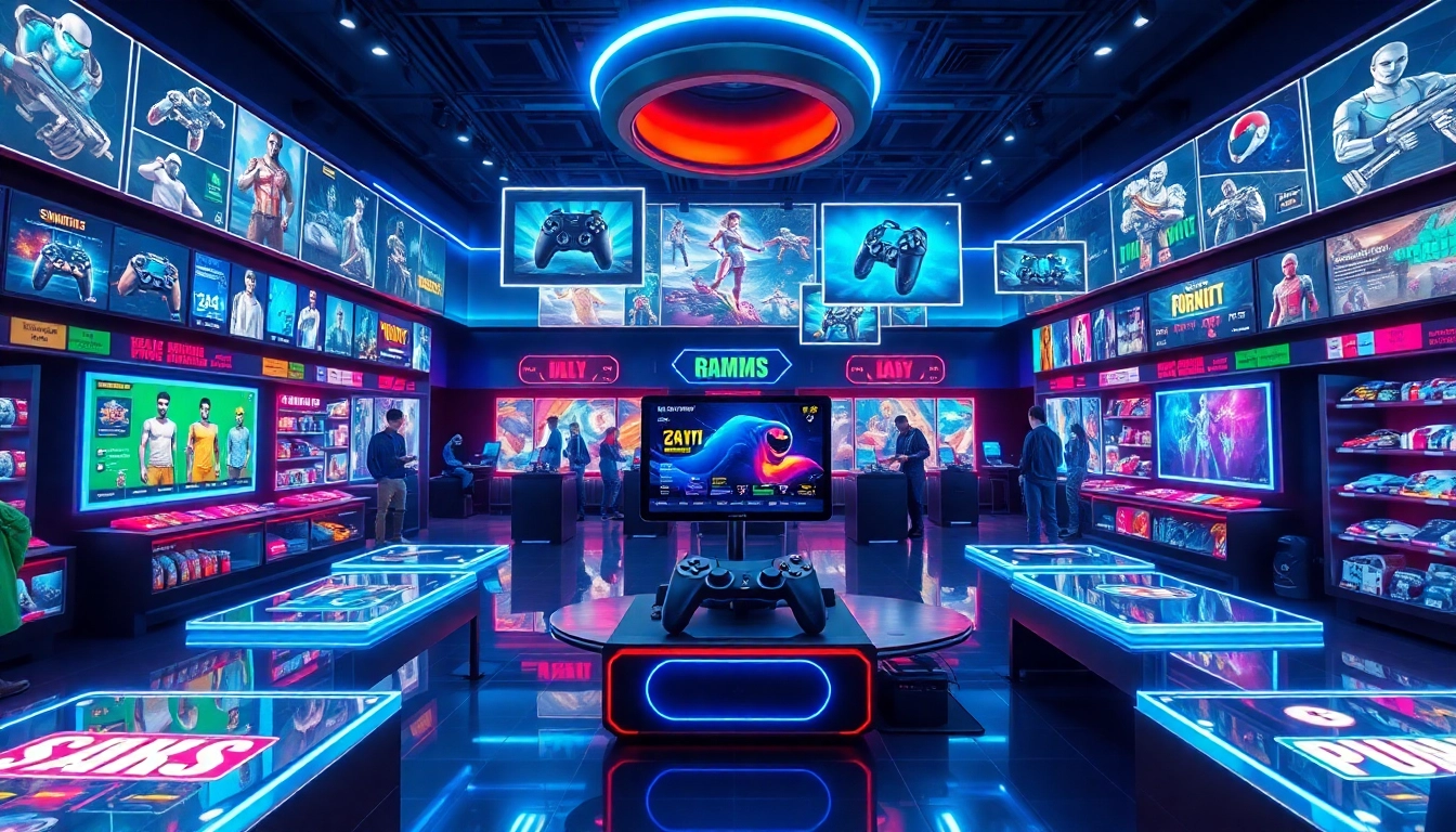Aktivitas dalam toko Game Items shops yang menawarkan berbagai item game secara digital.