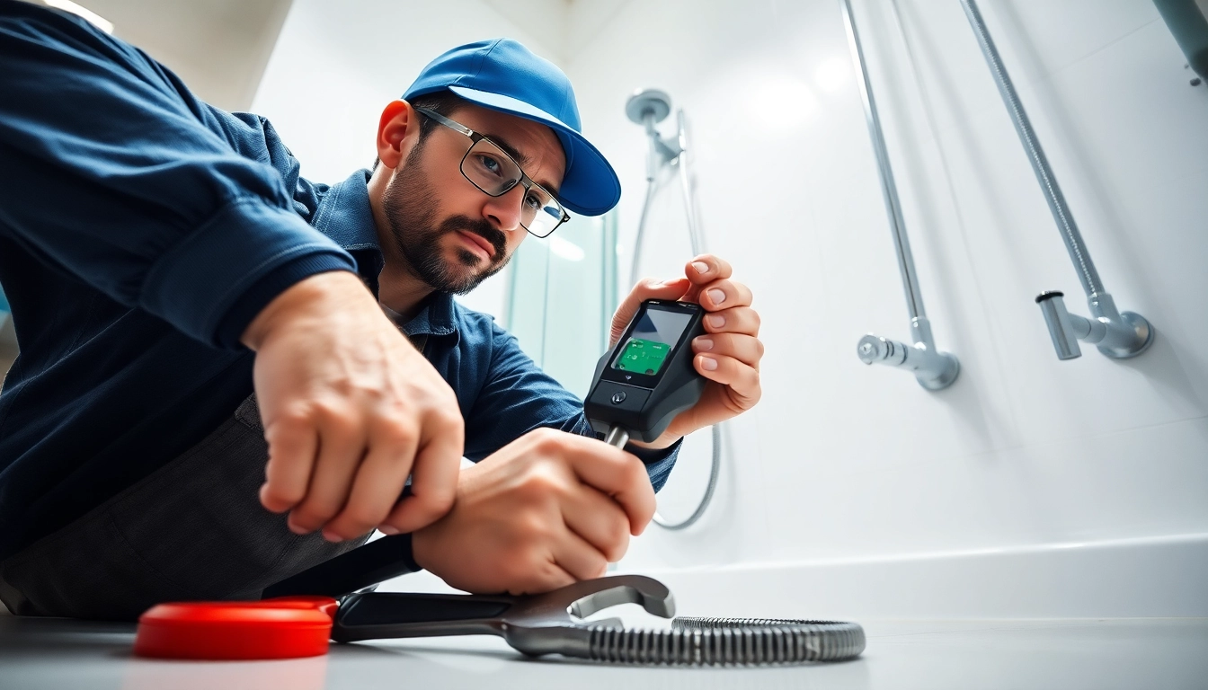 Plumber providing emergency water leak repair Phuket service in a modern home setting.