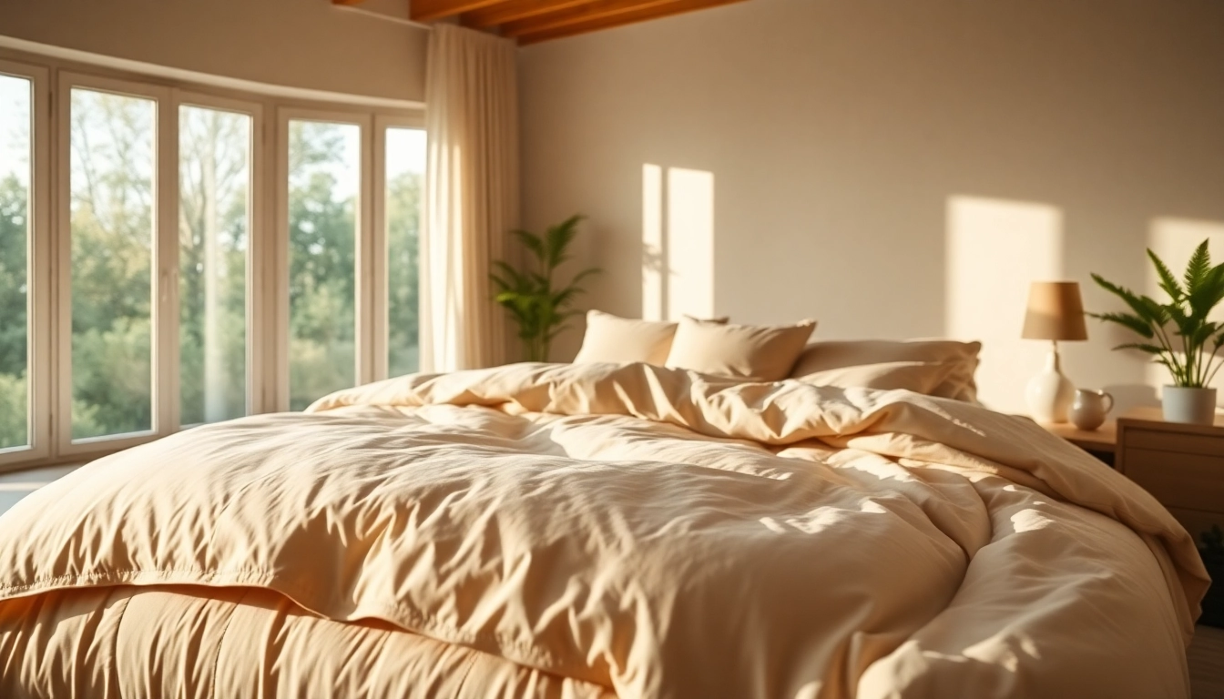 Cozy Bamboo sleepwear beautifully displayed in a serene bedroom setting.
