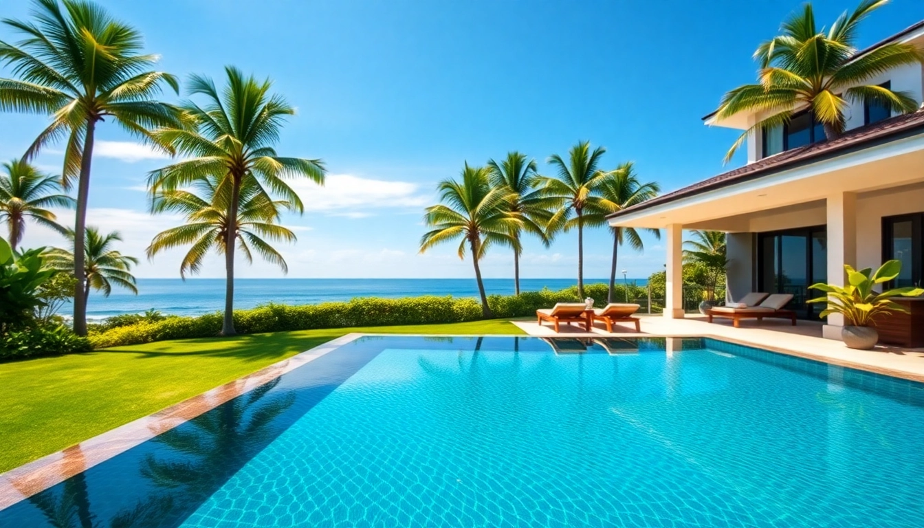 Highlighting the beauty of Property management koh samui with a luxurious villa and serene landscape.