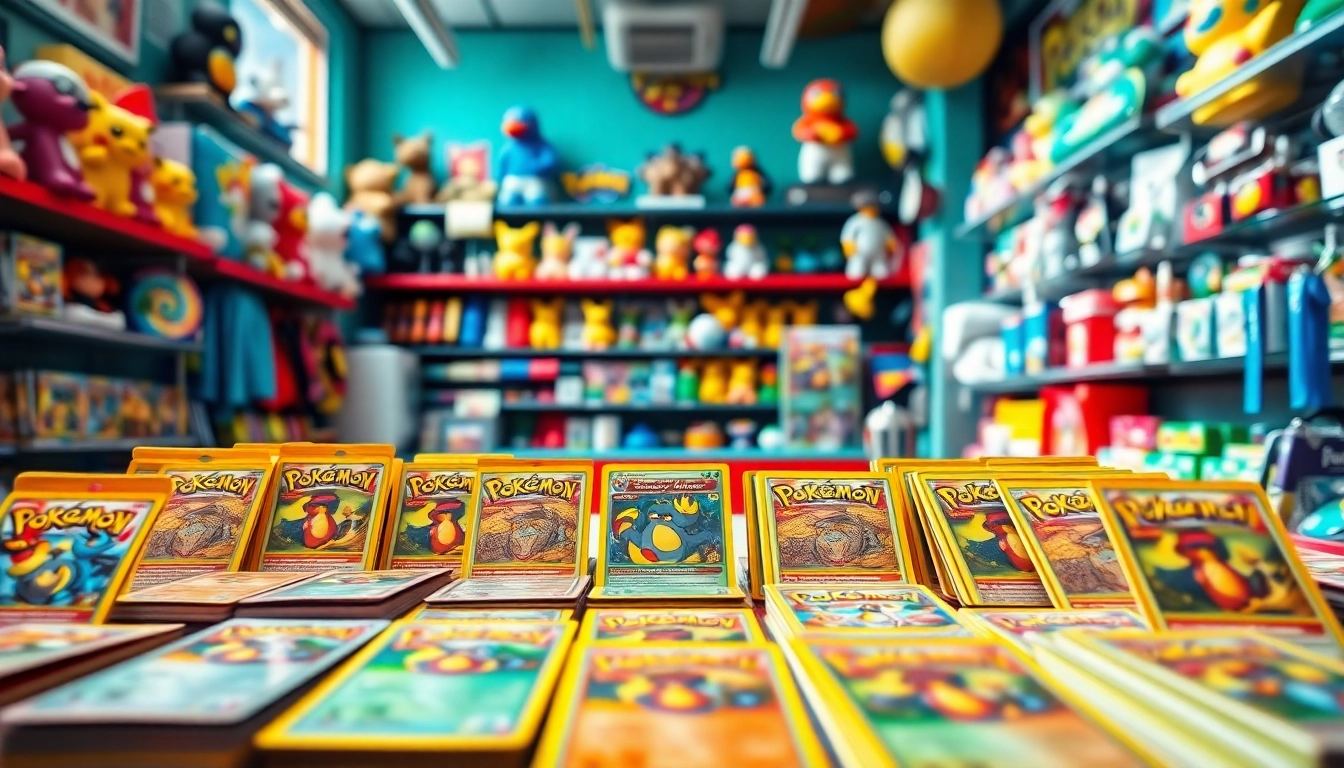 Vibrant display of Pokémon TCG in India showcasing trading cards and merchandise