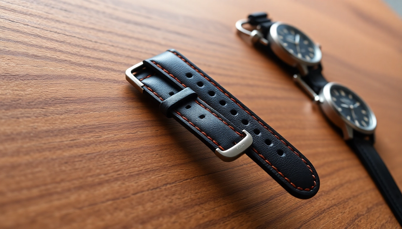 Showcase of an 18mm watch strap highlighting style and craftsmanship.
