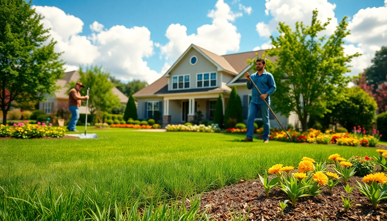 Landscapers near me transforming residential gardens into vibrant green landscapes.
