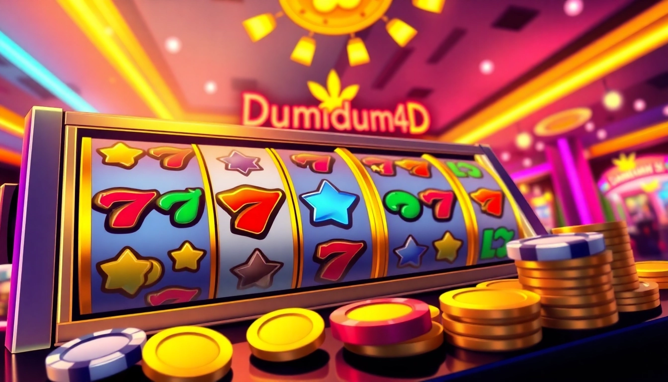Menang besar dengan Dumdum4D slot yang penuh warna dan simbol menarik.