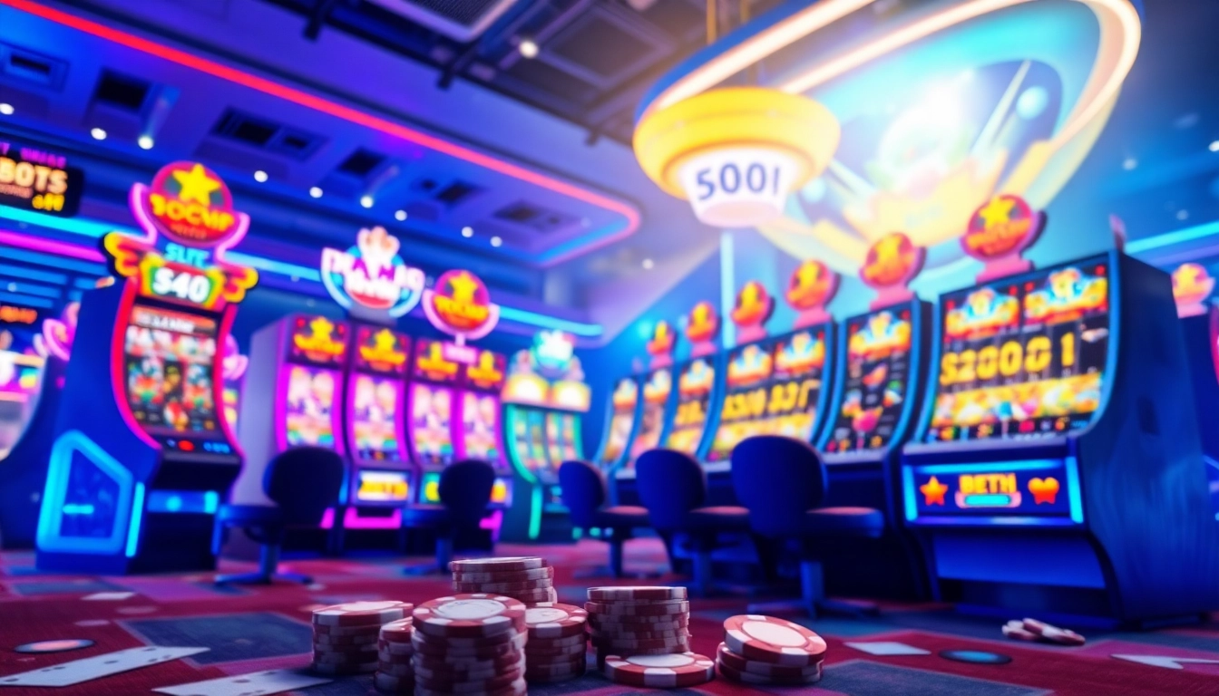 Rasakan keseruan judi slot online batman138 dengan mesin slot warna-warni dan suasana kasino digital yang hidup.