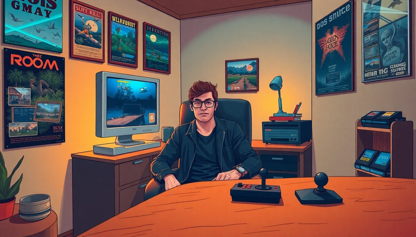 Engage with nostalgia as you play dos games in a cozy retro gaming setup.