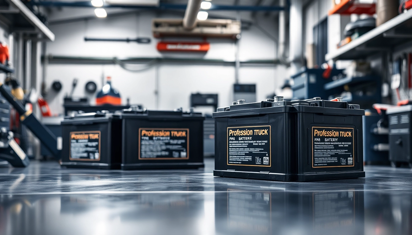 Showcasing truck batteries Malta in an industrial setting with bright lighting and detailed features.