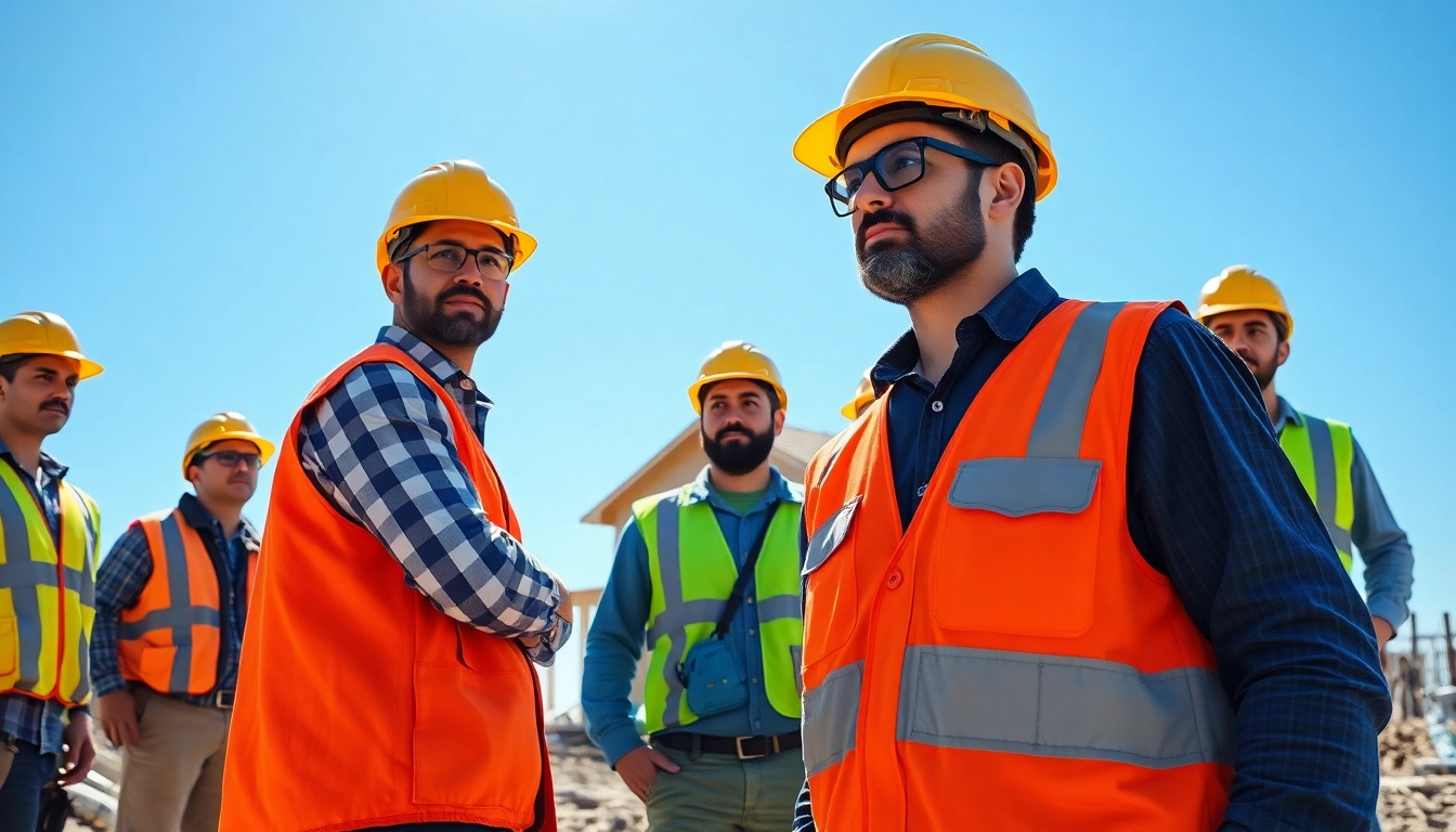 New Jersey General Contractor supervising a diverse team at an active construction site.