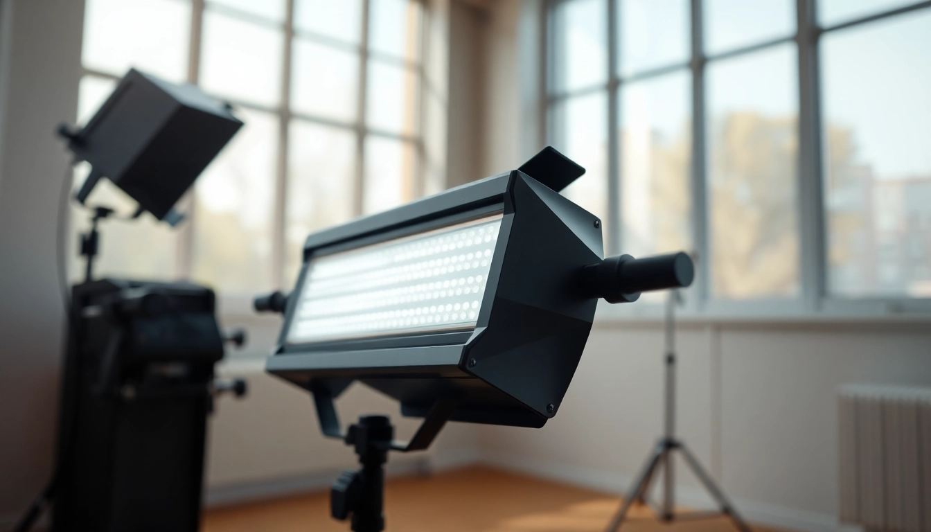 Highlighting quasar light in a modern studio with sleek design and natural lighting.