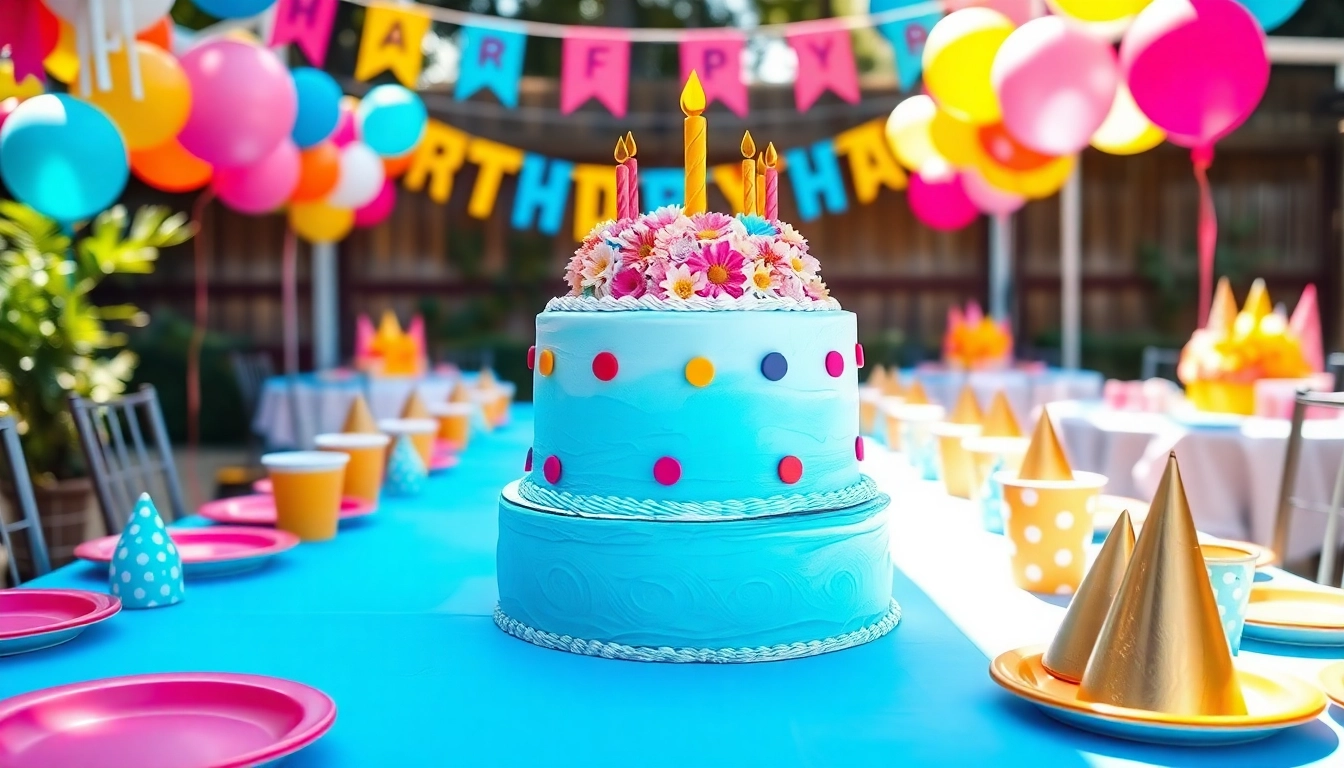 Transform your customizable birthday party with vibrant decorations and personalized elements.