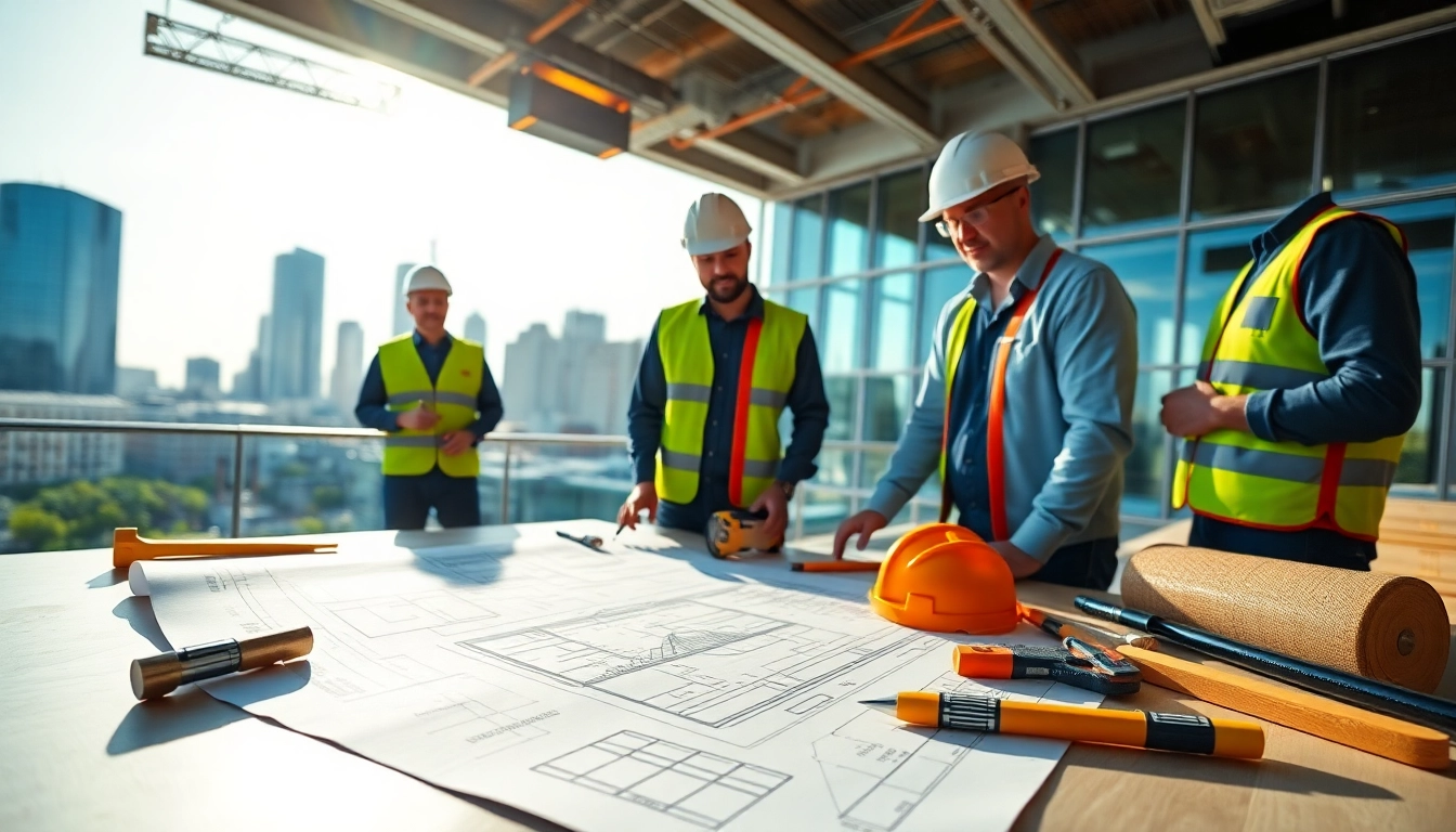 New Jersey General Contractor overseeing a construction project with teamwork and professionalism.