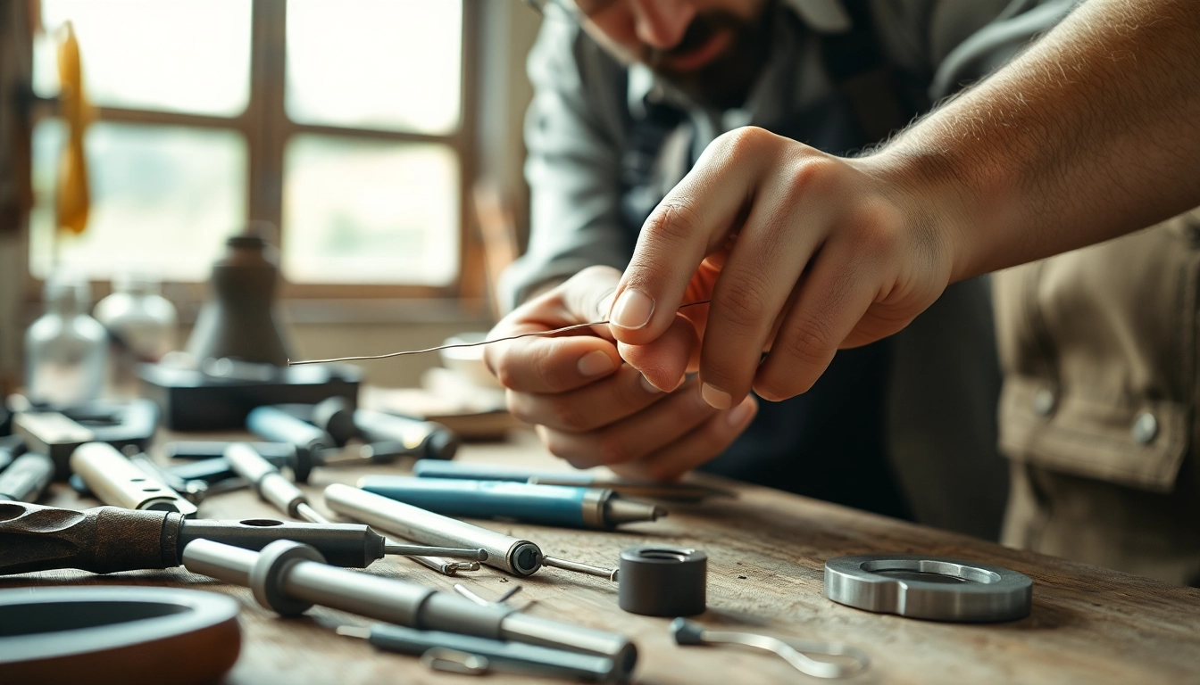 Corte preciso de alambre con una tenaza Mister Worker en un entorno de taller profesional.