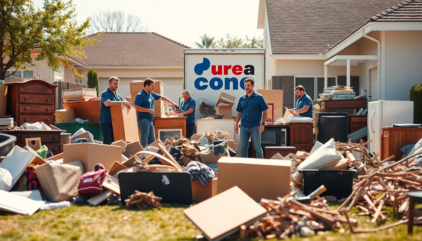 Efficient junk removal near me by a professional team in a suburban environment.