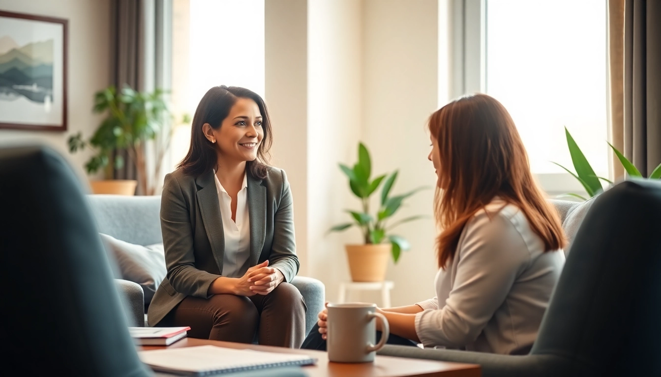 Engage with a professional relationship coach in a supportive and serene office.
