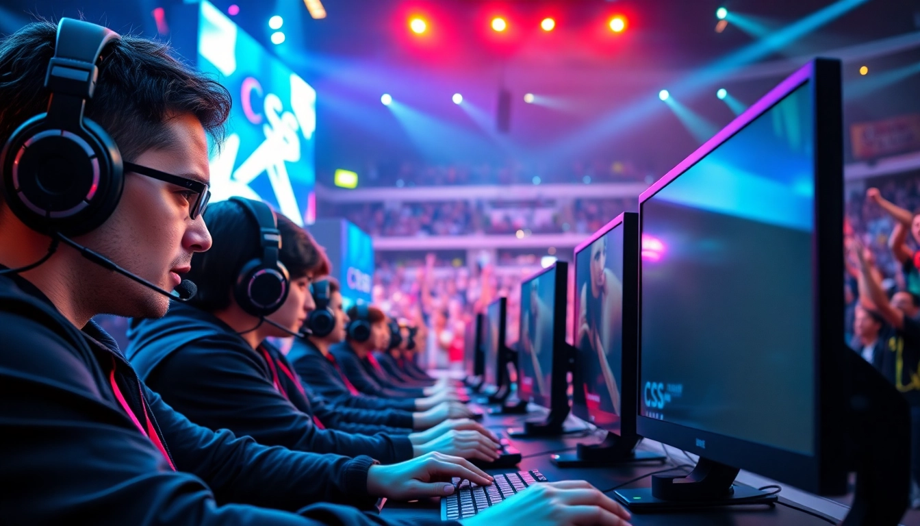 Engaging scene illustrating What is CS2Bet? with esports players competing in an electrifying CS2 match.