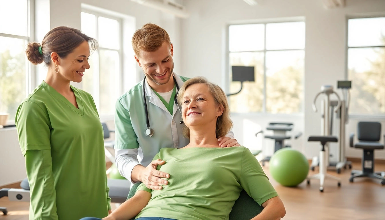 Engaged physiotherapy session in Edmonton clinic showing patient and therapist interaction.