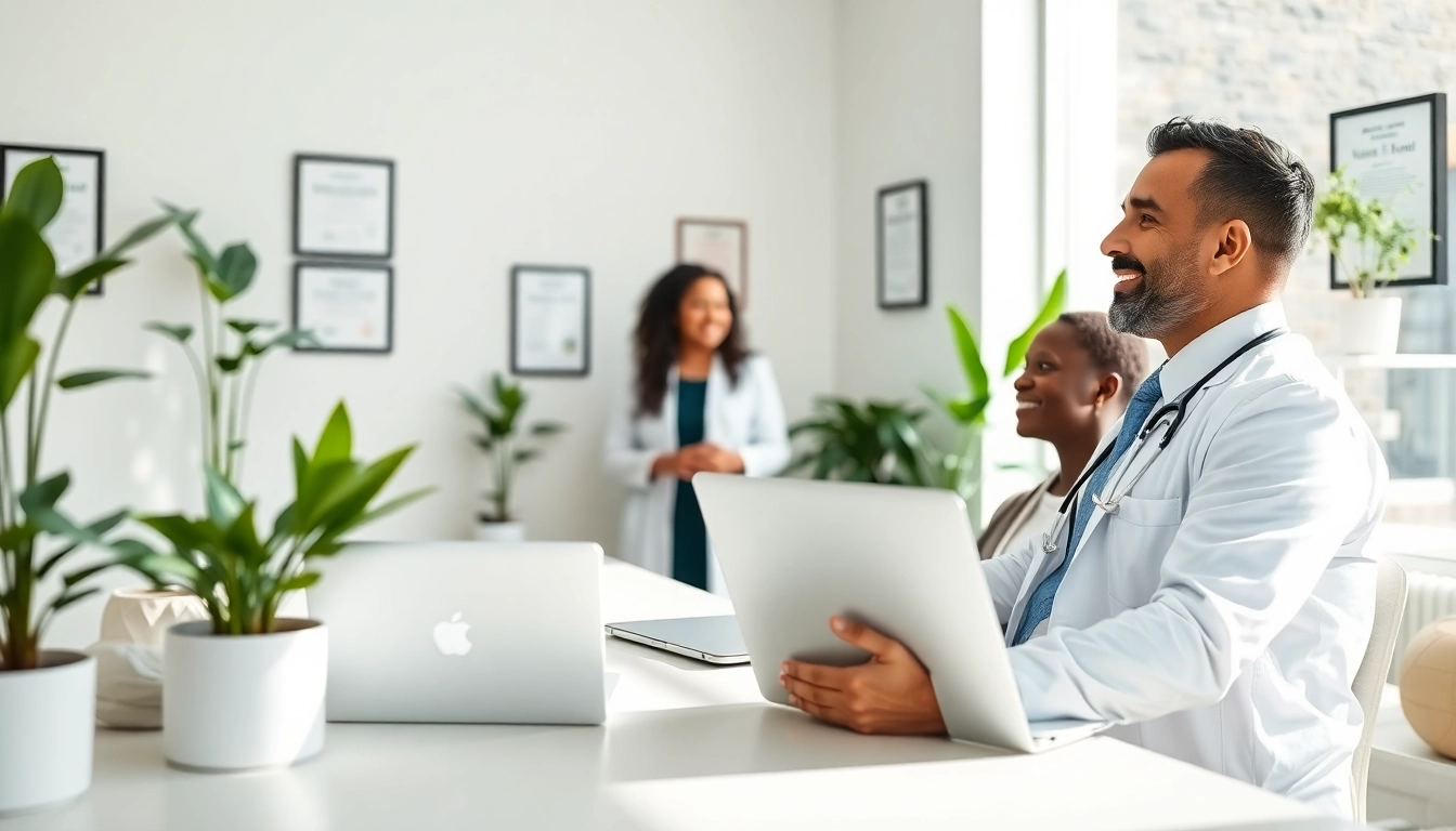 Engaging consultation in concierge medicine las vegas between a doctor and patient in a modern clinic.