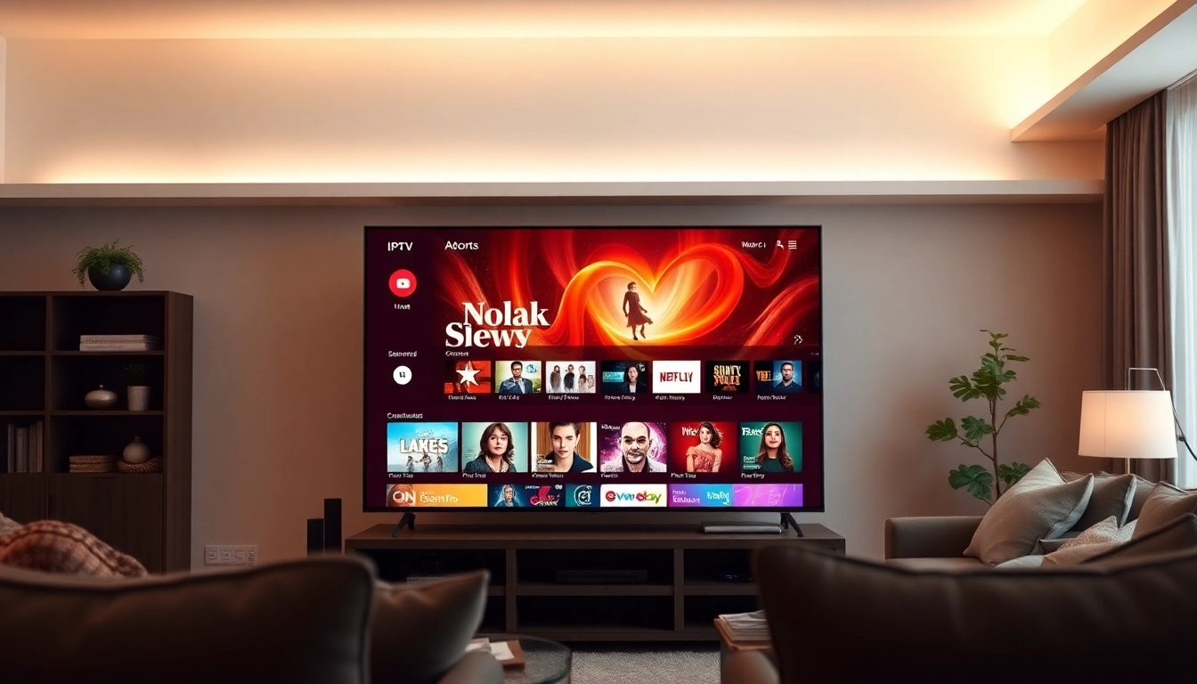 Accédez facilement à Code iptv gratuit avec une interface IPTV moderne sur un téléviseur.