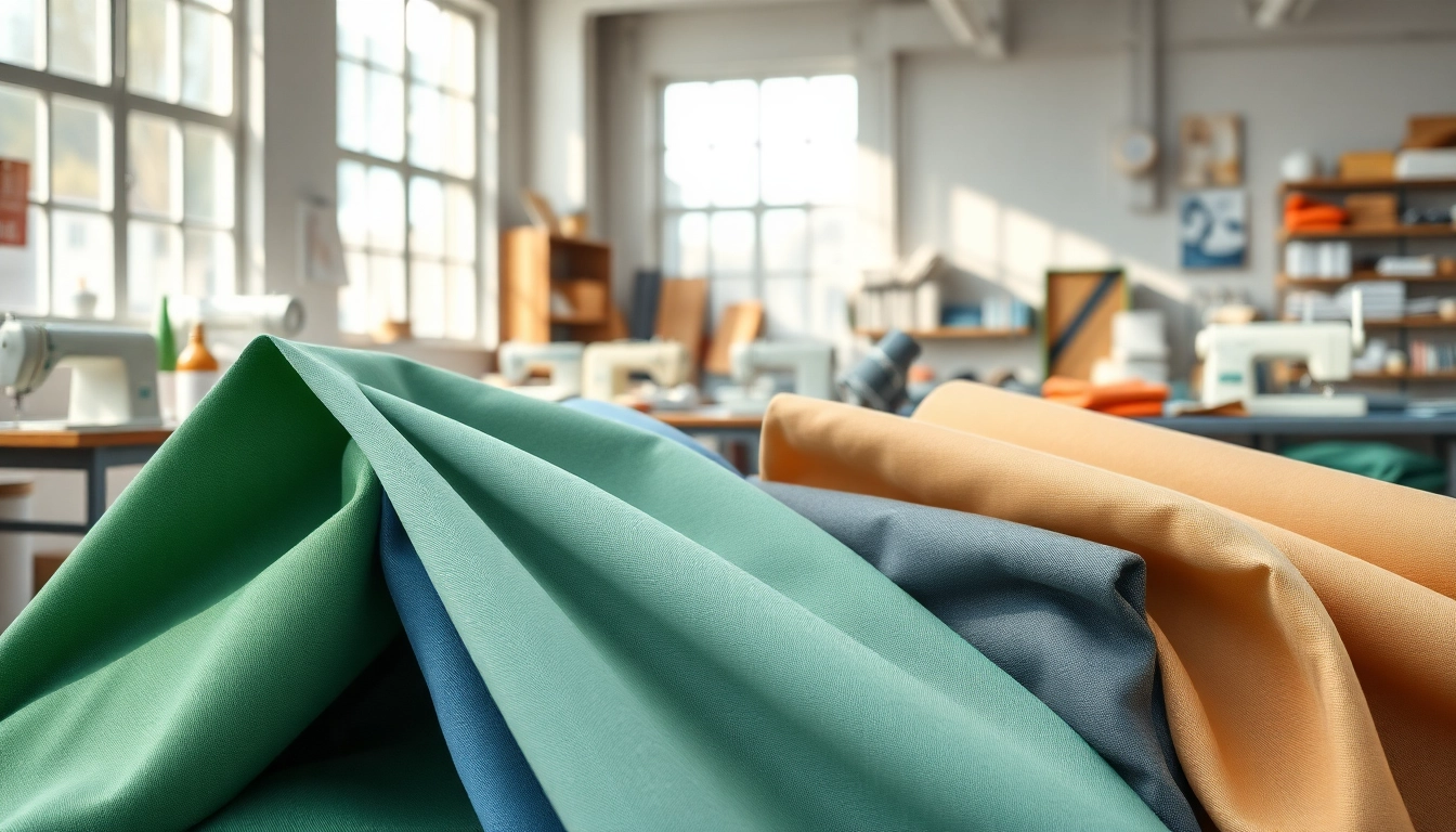 Verken canvas stoffen in verschillende kleuren en texturen in een ambachtelijke werkomgeving.