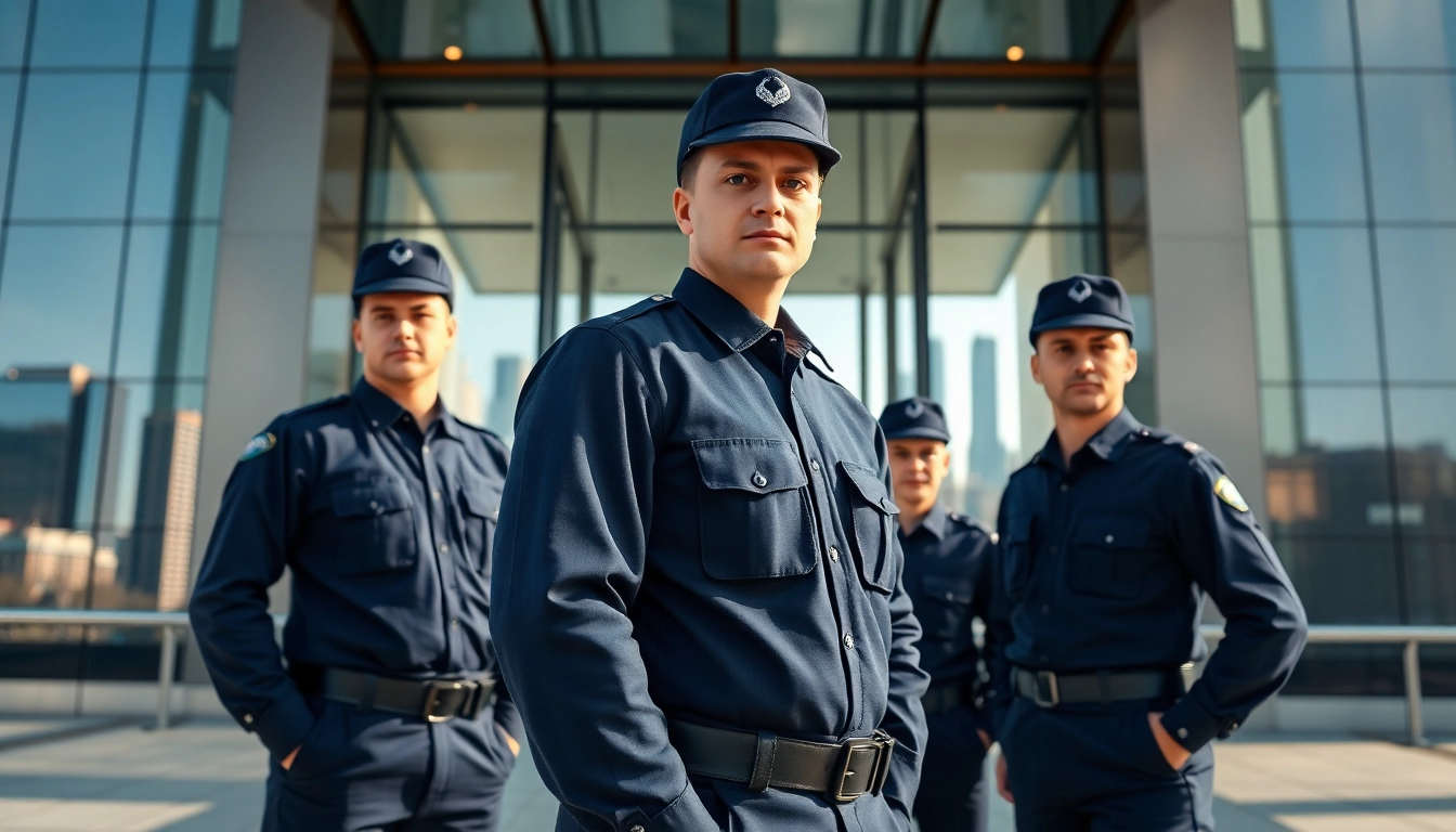 Security Guards Cardiff ensuring safety at a modern building entrance, showcasing professionalism and vigilance.